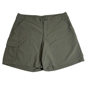 Patagonia Women's Outdoor Hiking 6.5" Shorts Olive Green Size 12 Quick‎ Dry EUC